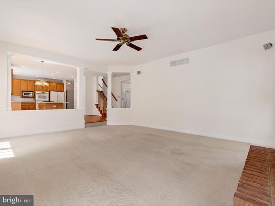 Empty room, Interior, Kitchen, Pendant Lights, Recessed Lighting