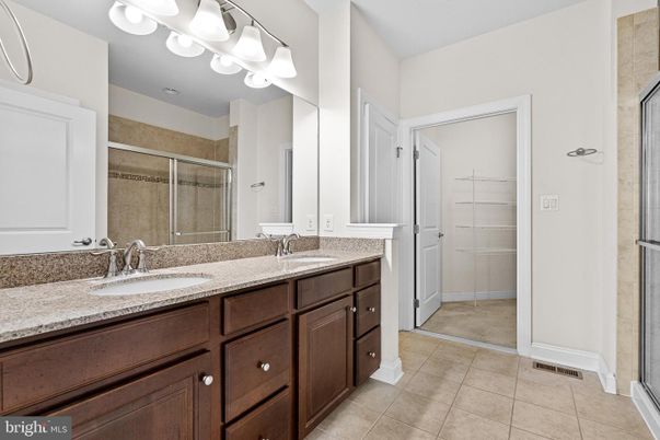 Bathroom, Dual Sink Vanities, Glass Shower, Interior