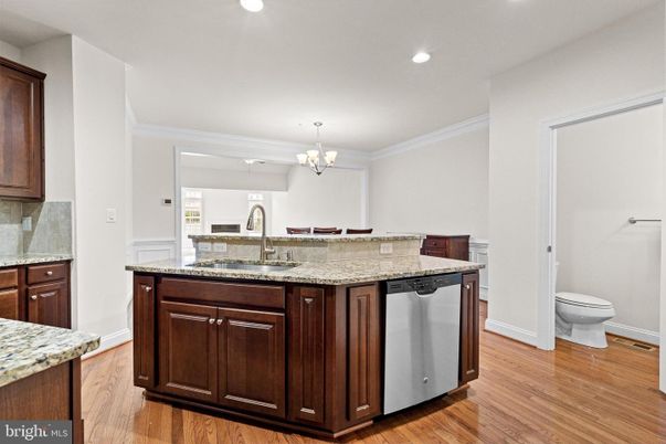 Bathroom, Chandelier, Interior, Recessed Lighting, Wood Texture Flooring