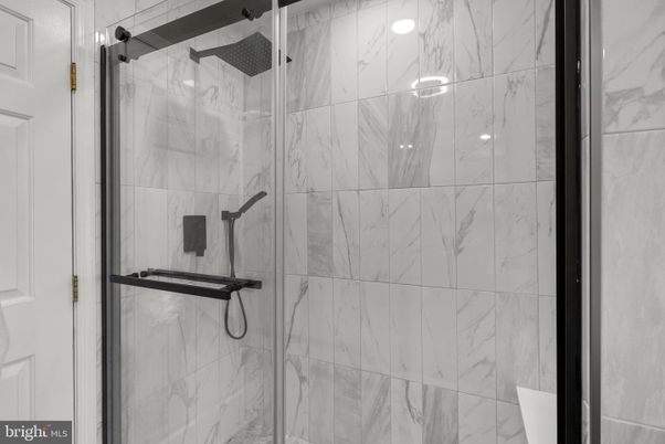 Bathroom, Glass Shower, Interior, Marble Walls