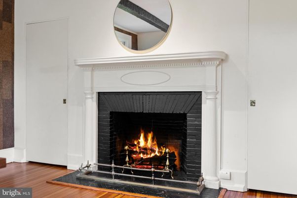 Fireplace, Interior, Wood Texture Flooring