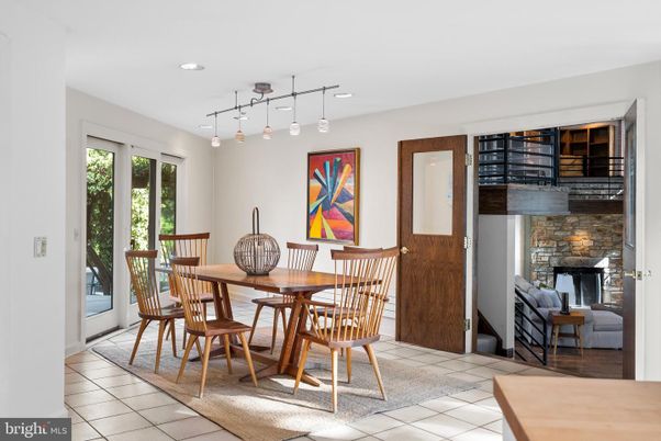 Dining room, Fireplace, Interior, Pendant Lights, Recessed Lighting