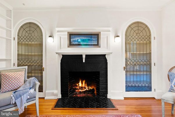 Fireplace, Interior, Wood Texture Flooring