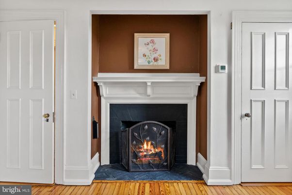 Fireplace, Interior, Wood Texture Flooring