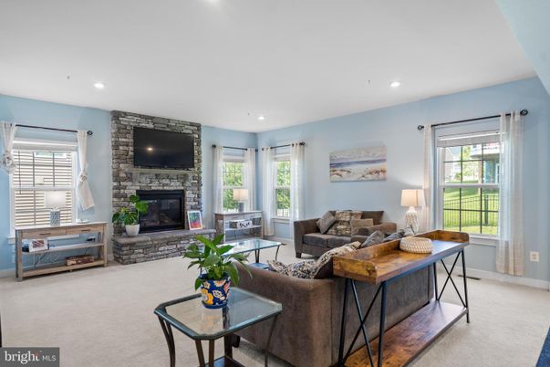 Fireplace, Interior, Living room, Recessed Lighting, Stone Walls