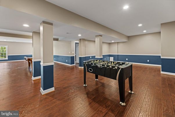 Game Room, Interior, Recessed Lighting, Wood Texture Flooring