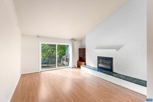 Empty room, Fireplace, Interior, Wood Texture Flooring