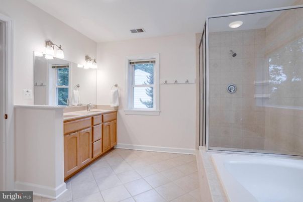 Bathroom, Dual Sink Vanities, Glass Shower, Interior