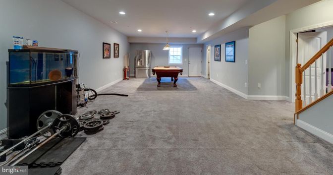 Billiard Table, Fitness Equipment, Game Room, Interior, Pendant Lights, Recessed Lighting