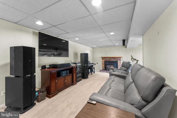 Home Theatre Room, Fireplace, Interior, Living room, Recessed Lighting