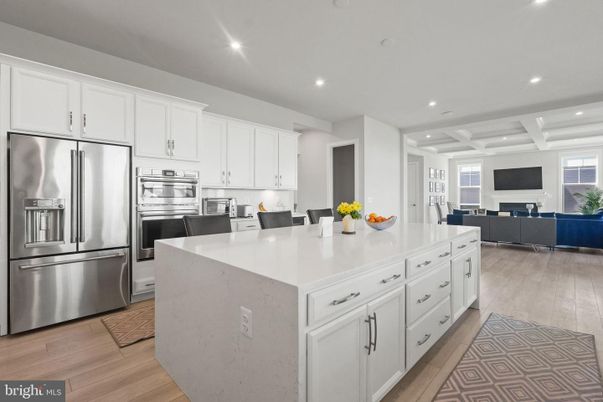 Interior, Kitchen, Living room, Recessed Lighting, Stainless Steel Appliances, Wood Texture Flooring