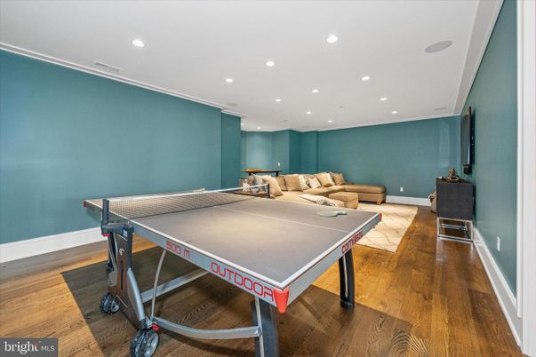 Game Room, Interior, Recessed Lighting, Wood Texture Flooring