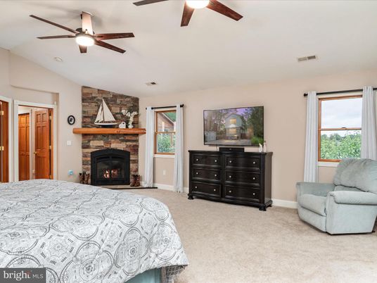Bedroom, Fireplace, Interior, Stone Walls
