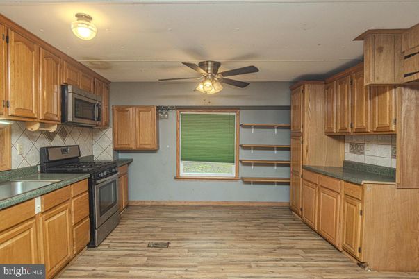 Interior, Kitchen, Wood Texture Flooring