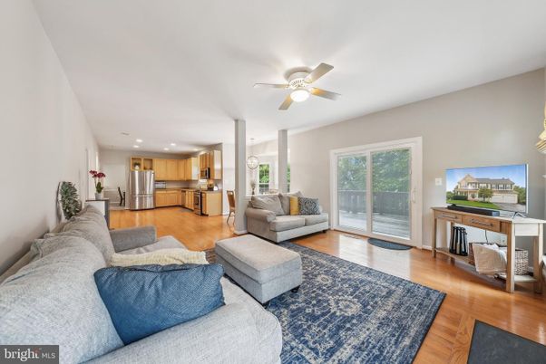 Interior, Kitchen, Living room, Recessed Lighting, Stainless Steel Appliances, Wood Texture Flooring