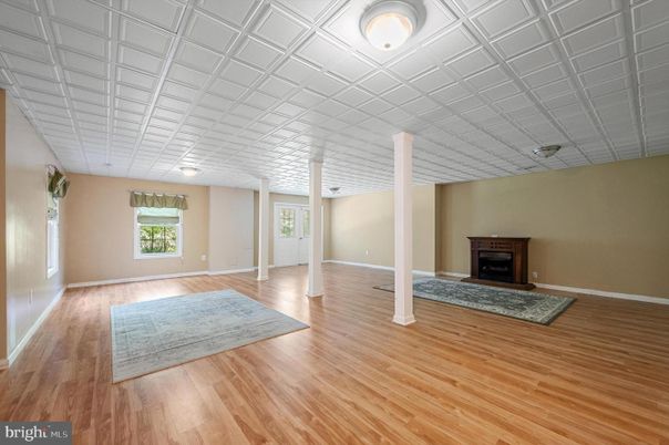 Empty room, Fireplace, Interior, Wood Texture Flooring