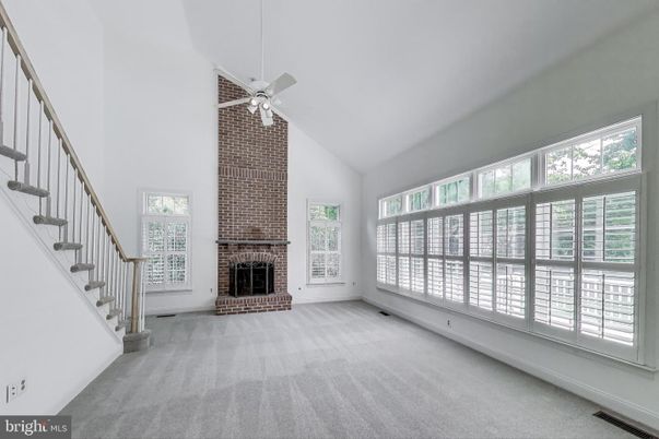 Empty room, Fireplace, Interior