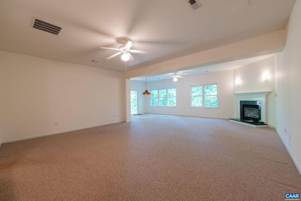 Empty room, Fireplace, Interior