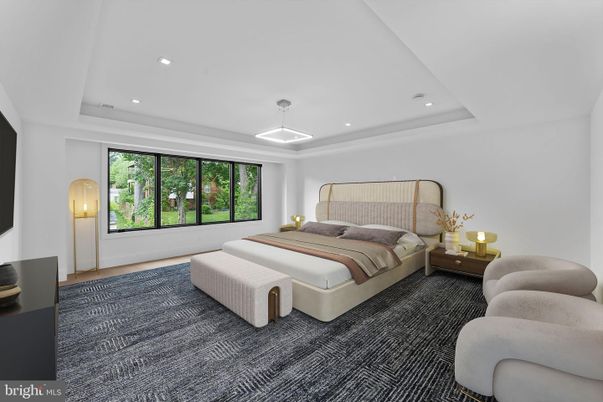 Bedroom, Interior, Pendant Lights, Recessed Lighting
