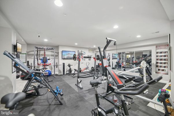 Fitness Equipment, Gym, Interior, Recessed Lighting