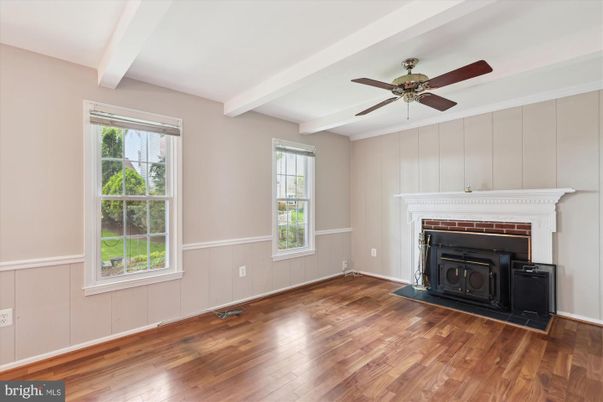 Empty room, Fireplace, Interior, Wood Texture Flooring