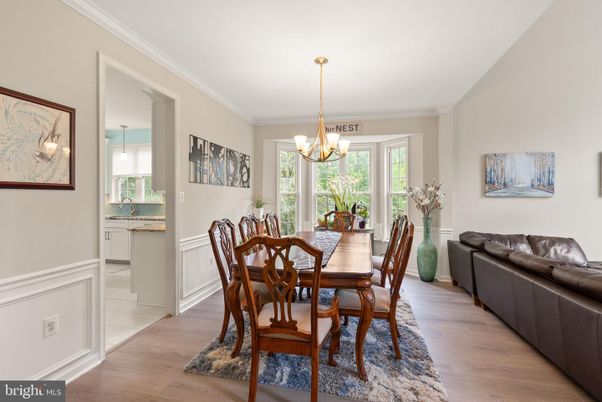 Chandelier, Dining room, Interior, Wood Texture Flooring