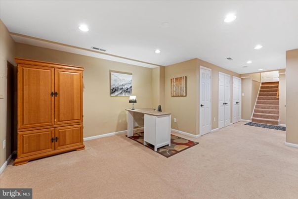 Home Office, Interior, Recessed Lighting