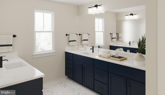 Bathroom, Dual Sink Vanities, Interior, Marble