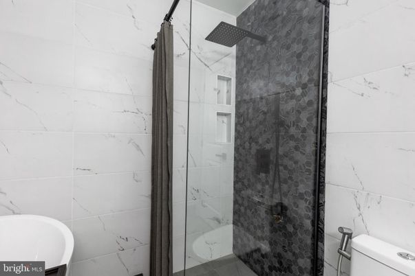 Bathroom, Glass Shower, Interior, Marble Walls