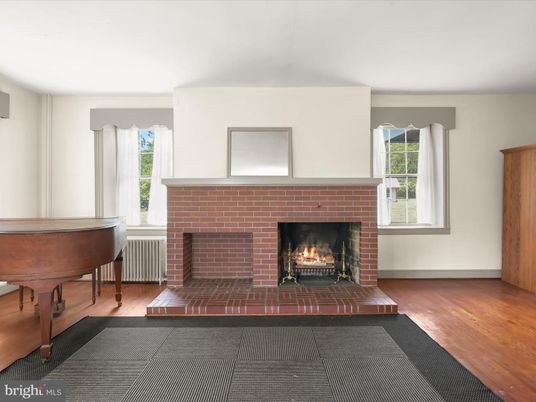 Fireplace, Interior, Piano, Wood Texture Flooring