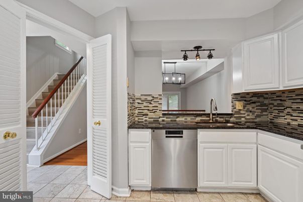 Interior, Kitchen, Pendant Lights, Stainless Steel Appliances, Wood Texture Flooring