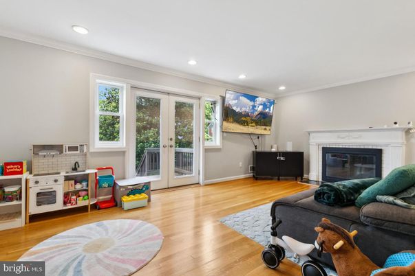 Fireplace, Interior, Recessed Lighting, Wood Texture Flooring