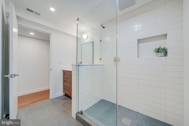 Bathroom, Interior, Recessed Lighting, Wood Texture Flooring
