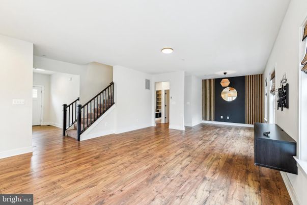 Empty room, Interior, Pendant Lights, Recessed Lighting, Wood Texture Flooring
