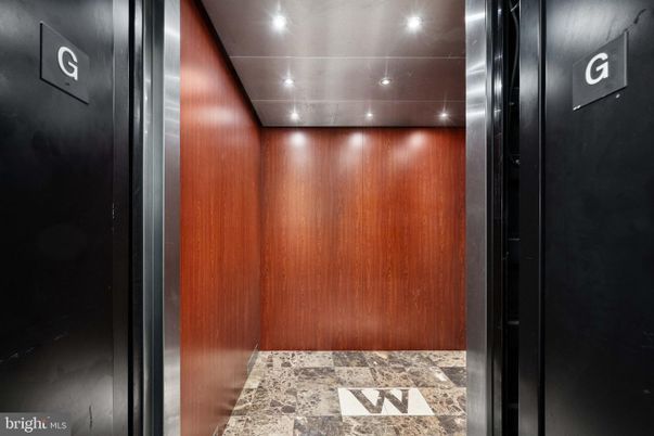 Elevator, Interior, Recessed Lighting, Wooden Walls