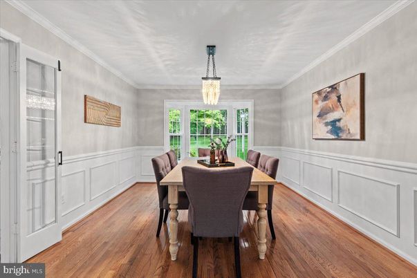 Dining room, Interior, Wood Texture Flooring