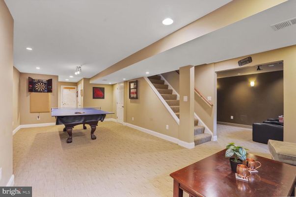 Billiard Table, Game Room, Interior, Recessed Lighting