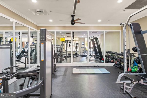 Fitness Equipment, Gym, Interior, Recessed Lighting