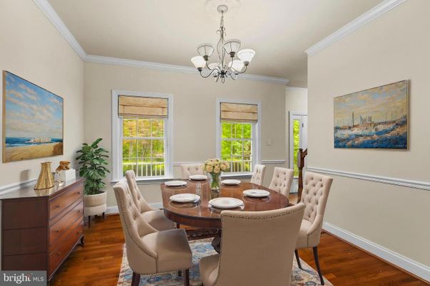 Chandelier, Dining room, Interior, Wood Texture Flooring