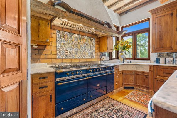 Interior, Kitchen, Stainless Steel Appliances, Wooden Beams, Wood Texture Flooring