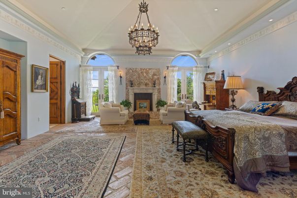 Bedroom, Chandelier, Fireplace, Interior, Living room, Recessed Lighting
