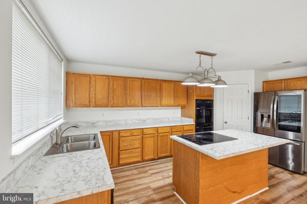 Interior, Kitchen, Pendant Lights, Stainless Steel Appliances, Wood Texture Flooring