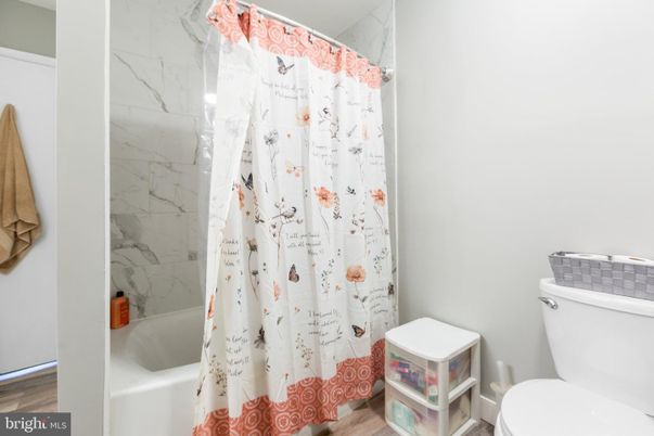 Bathroom, Interior, Marble Walls, Wood Texture Flooring