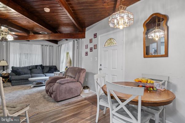 Dining room, Interior, Living room, Wooden Beams, Wooden Ceilings, Wood Texture Flooring