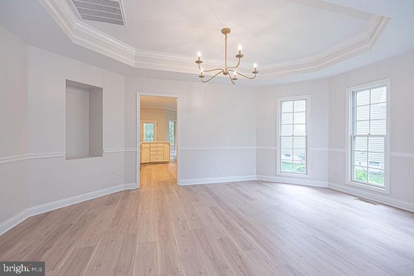 Chandelier, Empty room, Interior, Wood Texture Flooring