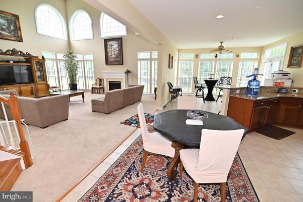 Dining room, Fireplace, Interior, Living room, Recessed Lighting