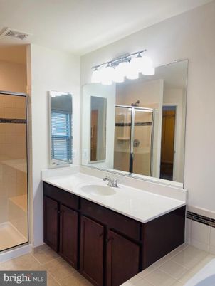 Bathroom, Dual Sink Vanities, Glass Shower, Interior