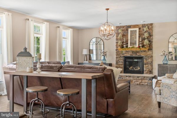 Chandelier, Fireplace, Interior, Living room, Wood Texture Flooring