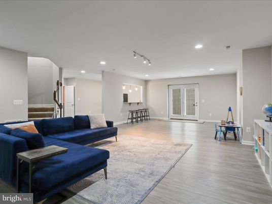Dining room, Interior, Living room, Recessed Lighting, Wood Texture Flooring