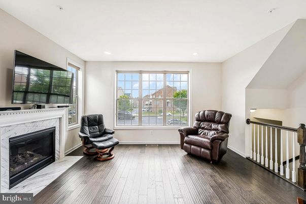 Fireplace, Interior, Recessed Lighting, Wood Texture Flooring